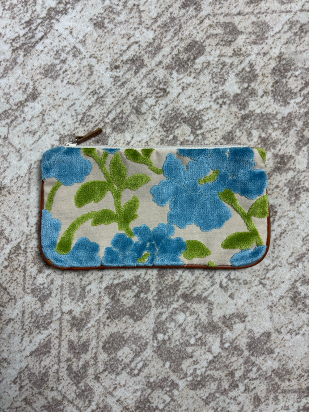 Glenda Gies Floral Zip Top Cosmetic Pouch